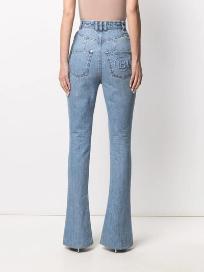 Shop Balmain Jeans Clear Blue