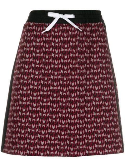 Shop Miu Miu Jersey Skirt In Nero