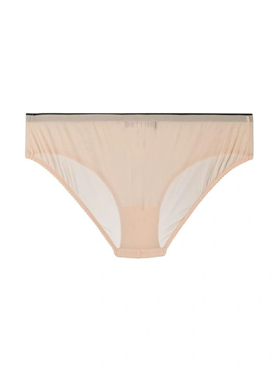 Shop Dolce & Gabbana Dolce&gabbana Sheer Briefs In Gold