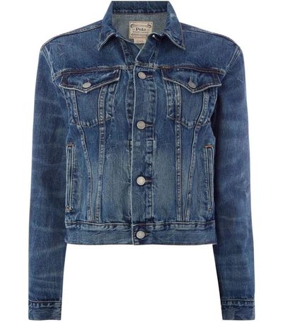 Polo Ralph Lauren Usa Flag Trucker Denim Jacket - Atterley In Blue |  ModeSens