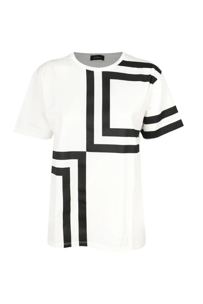 Shop Les Copains T-shirts And Polos White In Brown