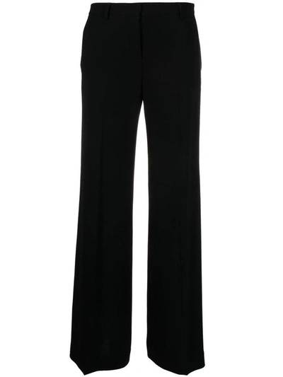 Shop Alberto Biani Wide Leg Cady Pants In Black