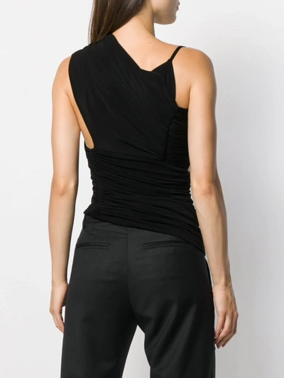 Shop Rick Owens Asymmetric Wrap Top In Multicolour