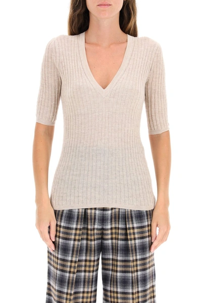 Shop Gabriela Hearst Caroline Sweater In Oatmeal