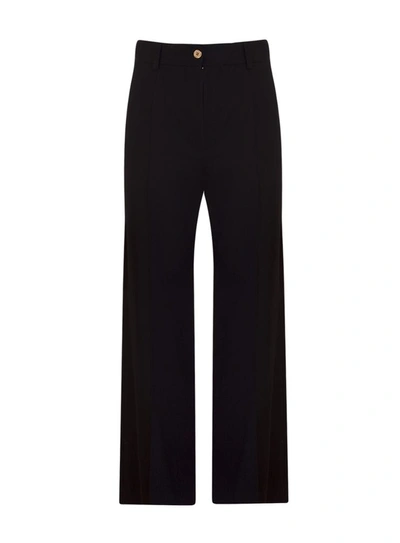 Shop Patou Iconic Wool Trousers In Nero