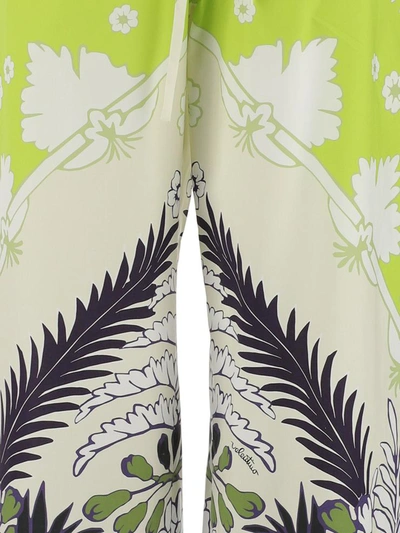 Shop Valentino Trousers In Lime