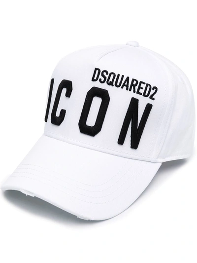 Shop Dsquared2 Icon Baseball Cap In Rosso Bianco