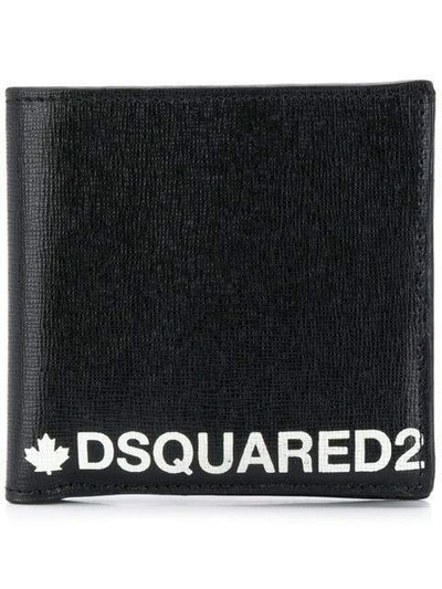 Shop Dsquared2 Dsquared Logo Billfold Wallet In Bianco