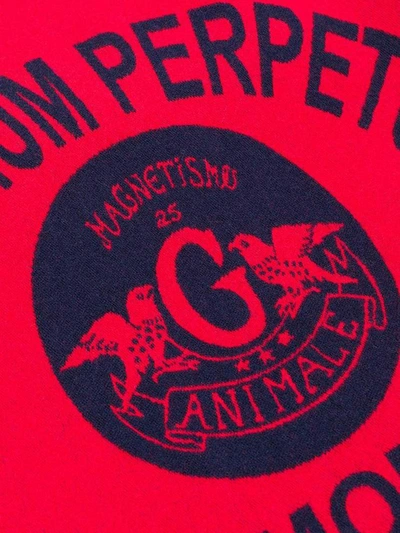 Shop Gucci Perpetuum Logo Scarf In Red
