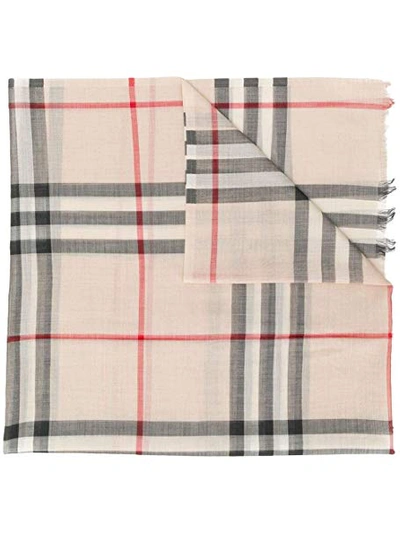 Shop Burberry Oversized Vintage Check Scarf In Dark Charcoal
