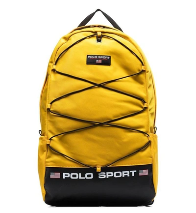 Shop Polo Ralph Lauren Polo Sport Yellow Logo Backpack