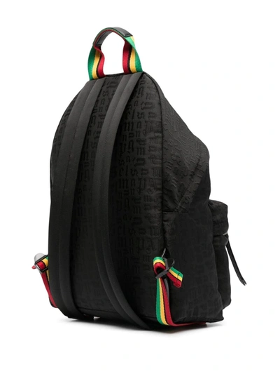 Shop Palm Angels Monogram Pattern Backpack In Black