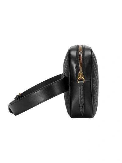 Shop Gucci Gg Marmont Matelassé Belt Bag In Nero