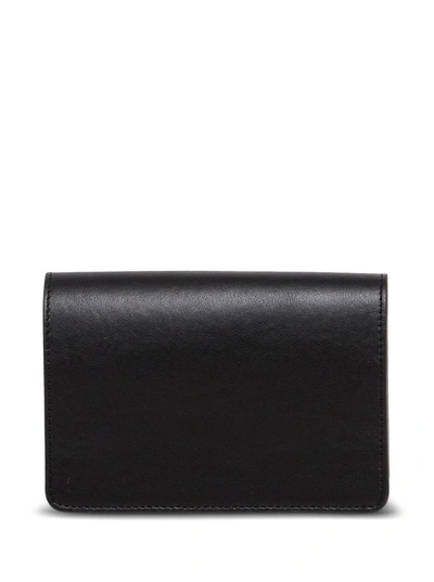 Shop Off-white Black Leather Card Holder With Print