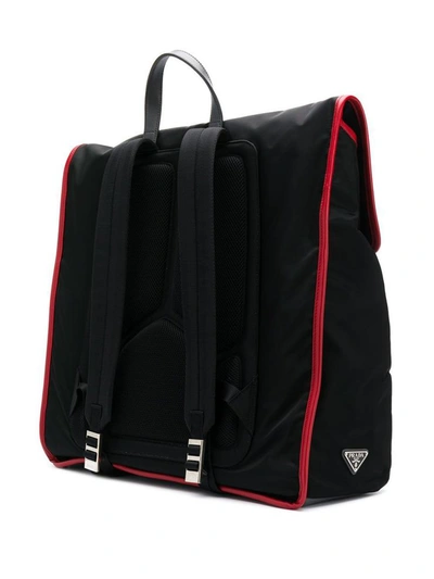 Shop Prada Oversized Backpack In Nero