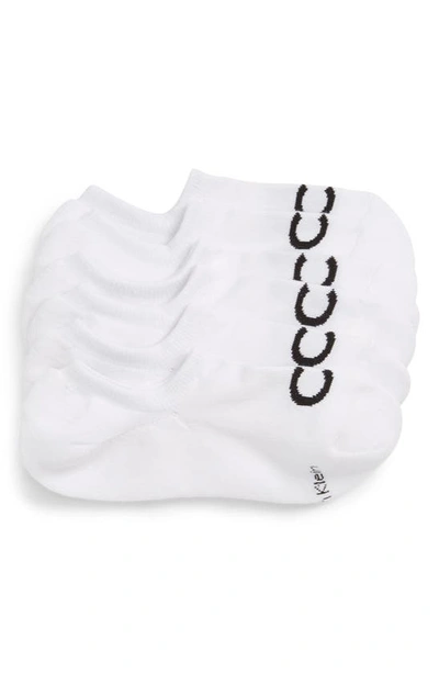 Shop Calvin Klein 3-pack Micro Cushion No-show Socks In White