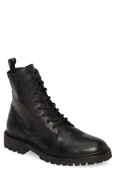 Shop Allsaints Tobias Plain Toe Boot In Black
