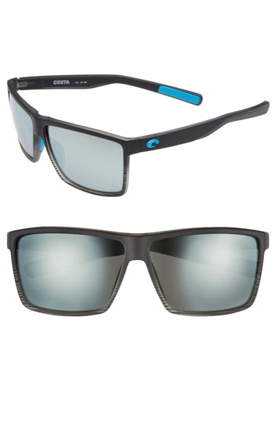 Shop Costa Del Mar Rincon 60mm Polarized Sunglasses In Smoke Crystal/ Silver Mirror