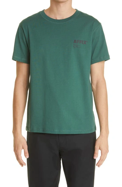 Shop Affix Logo Organic Cotton T-shirt In Deep Green