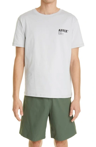 Shop Affix Logo Organic Cotton T-shirt In Powder Grey