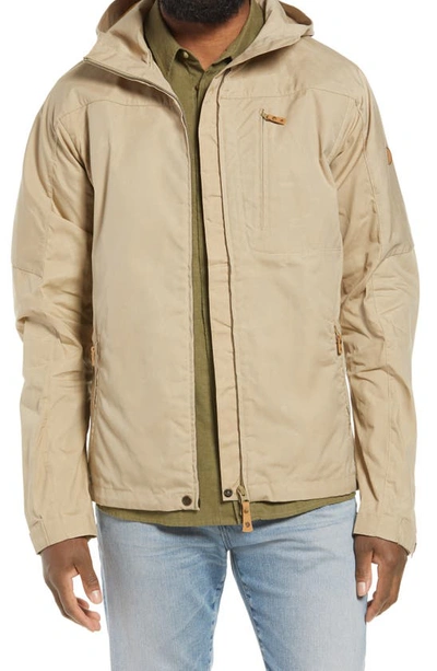 Shop Fjall Raven 'sten' Hooded Jacket In Sand Stone