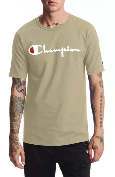 Shop Champion Heritage Script Logo T-shirt In Country Walnut