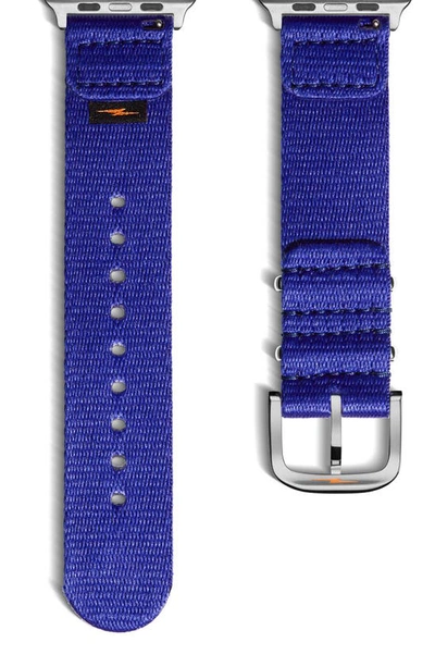 Shop Shinola Nato Nylon 20mm Apple Watch® Watchband In Cobaltblue