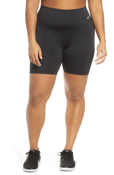 Shop Nike One Dri-fit Shorts In Black/white