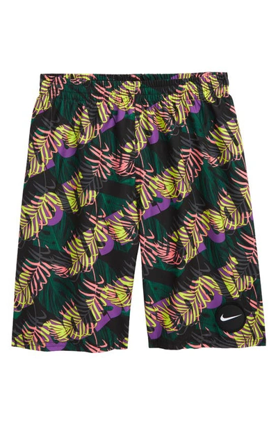 Shop Nike Kids' Jdi Tropic Packable Volley Shorts In 001 Black