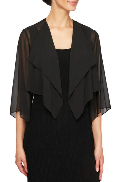 Shop Alex Evenings Hanky Bolero Cardigan In Black