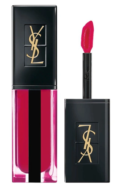 Shop Saint Laurent Vernis A Levres Water Stain Lip Stain In 615 Ruby Wave