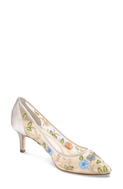 Shop Bella Belle Sierra Pump In Nude Silk