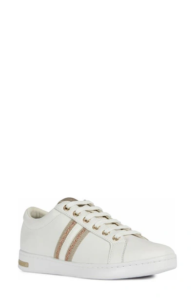 Geox Jaysen Sneaker In White/ Rose Gold Leather | ModeSens