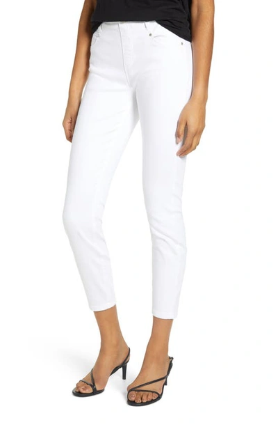 Shop Liverpool Gia Glider High Waist Pull-on Crop Skinny Jeans In Bright White