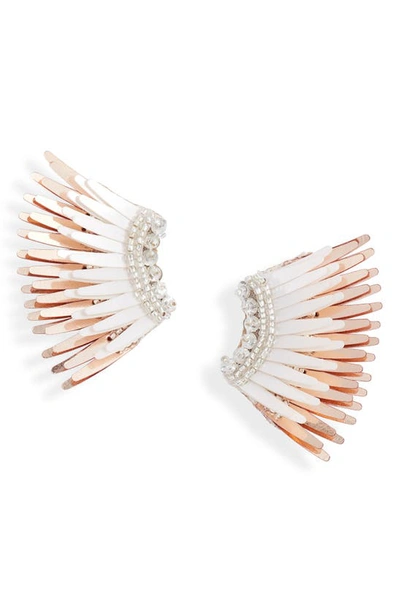 Shop Mignonne Gavigan Mini Madeline Earrings In Ivory / Rose Gold