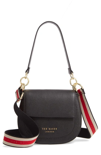 Shop Ted Baker Amali Leather Crossbody Bag In Black