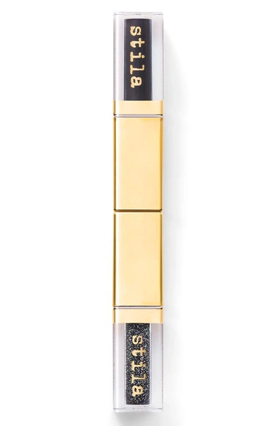 Stila Double Dip Suede Shade And Glitter & Glow Liquid Eyeshadows In Black Out