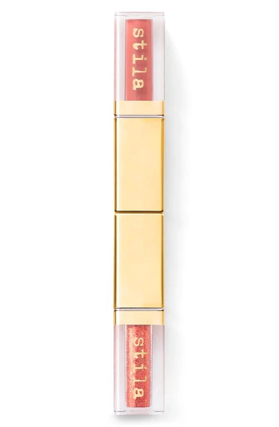 Shop Stila Double Dip Suede Shade And Glitter & Glow Liquid Eyeshadows In Hot Tamale