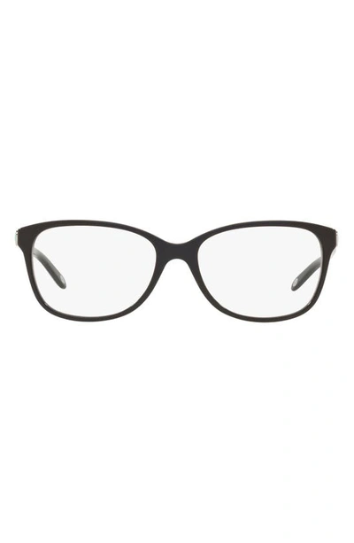 Shop Tiffany & Co 52mm Square Optical Glasses In Black