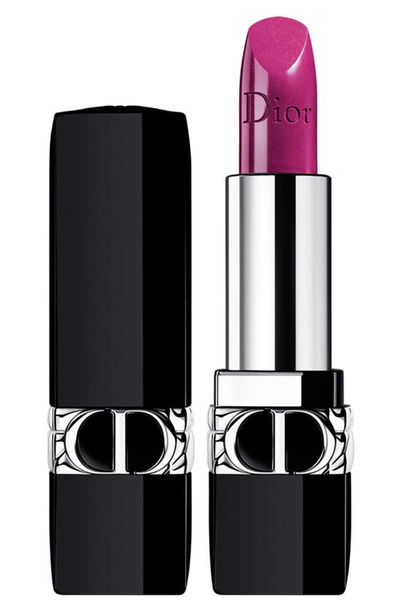 Shop Dior Rouge  Refillable Lipstick In 792 Lady  / Metallic
