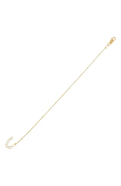 Shop Adinas Jewels Bead Station Chain Bracelet In Gold