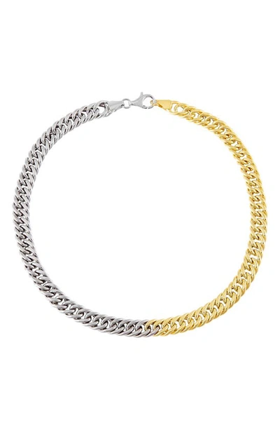 Shop Adinas Jewels Two-tone Choker In Gold