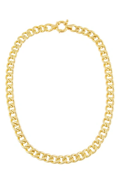 Shop Adinas Jewels Miami Curb Link Choker Necklace In Gold