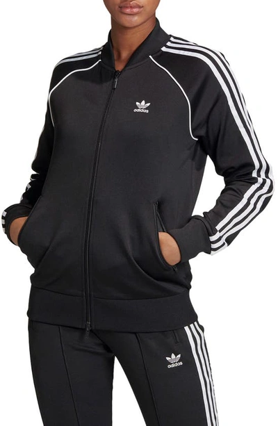Shop Adidas Originals Originals Primeblue Sst Track Jacket In Black/ White