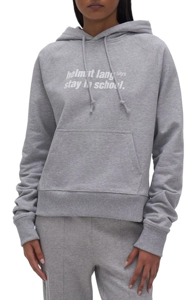 Shop Helmut Lang School Graphic Hoodie In Vapor Heather