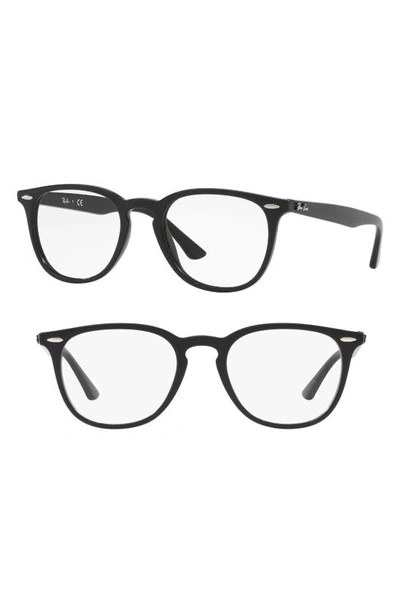 Shop Ray Ban 50mm Optical Glasses In Shiny Brwn