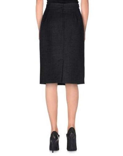 Shop Dolce & Gabbana Knee Length Skirt In Steel Grey