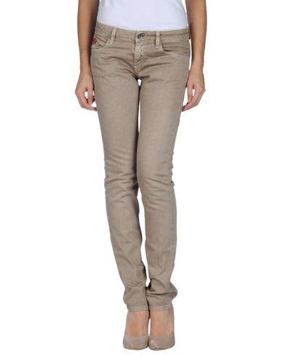 Shop Unlimited Denim Pants In Khaki