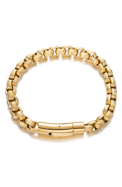 Eye Candy Los Angeles 18k Gold Plated Jacob Braided Titanium Bracelet In Gold