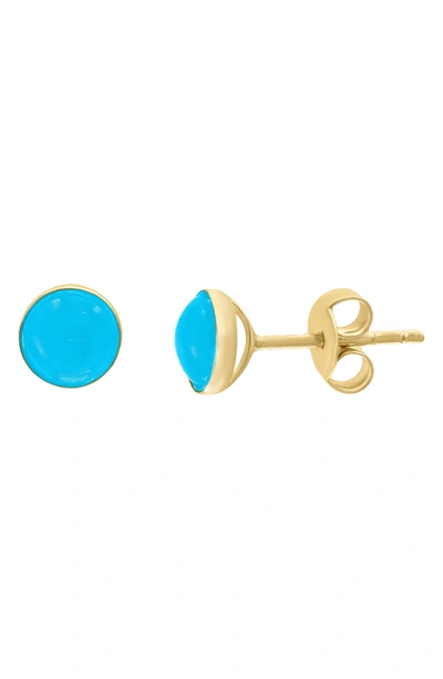 Effy 14k Yellow Gold Turquoise Earrings In Blue